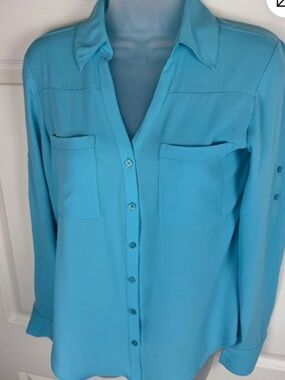 Express portfolio blouse Size Large blue